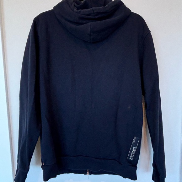 Scotch & Soda Navy Organic Cotton Zip Up Hoodie - Picture 2 of 6